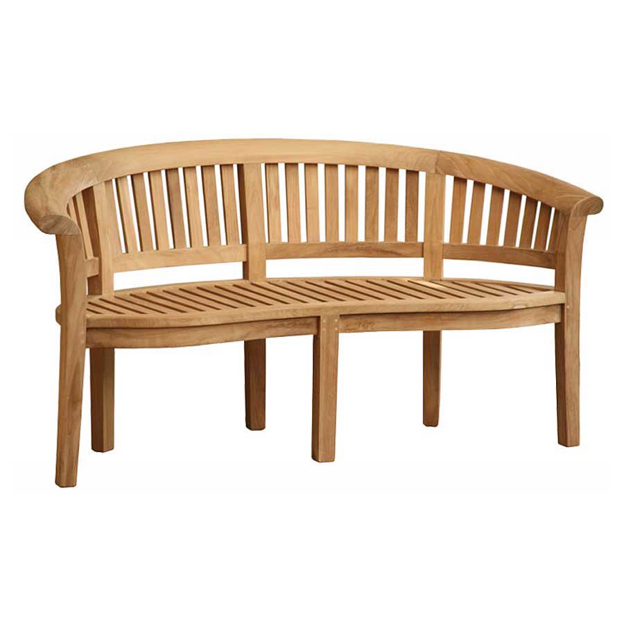 Teak Banana Bench Thick Top for export quality outdoor garden furniture