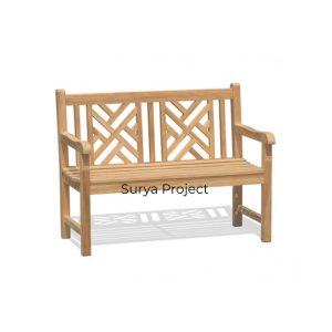 Elegant teak wood Cross Bench perfect for outdoor garden or patio seating.Criss Teak Wood Bench