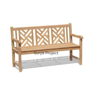 Elegant teak wood Cross Bench perfect for outdoor garden or patio seating.Criss Teak Wood Bench