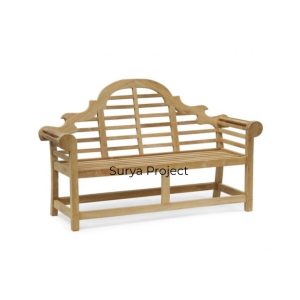 Elegant teak wood Marlboro Bench perfect for outdoor garden or patio seating.