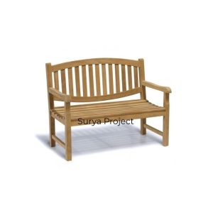 Premium garden bench made of certified Perhutani teak wood, durable and weather-resistant outdoor seating for European, Asian, and American markets