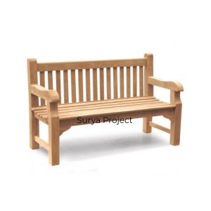 Wholesale big classic teak garden bench, outdoor seating crafted from sustainable Perhutani teak wood for global importers