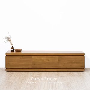 Minimalist Solid Teak TV Cabinet